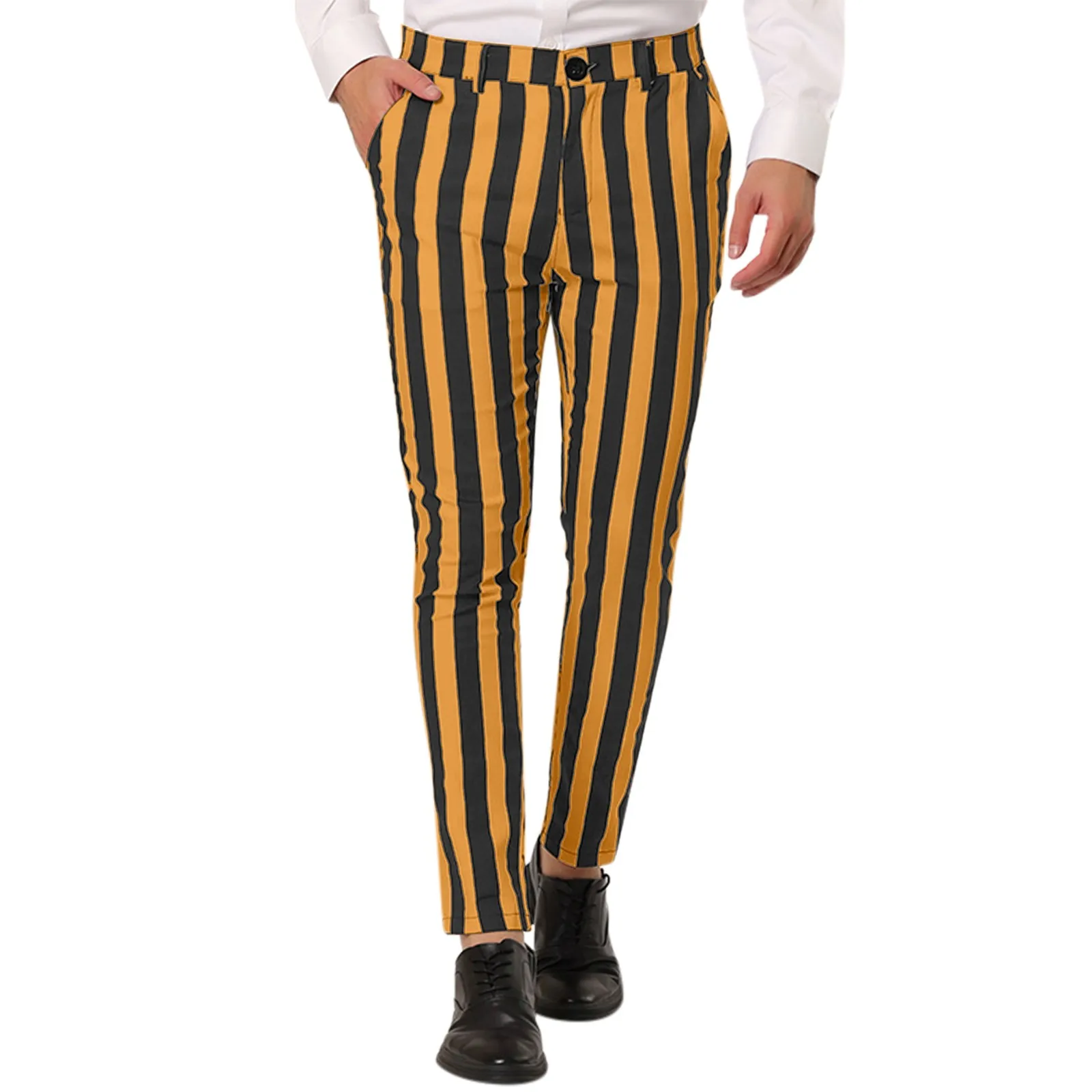 Male Business Suit Trousers Striped Large Size Refreshing Comfortable Casual Trousers Mens Big And Tall Pants