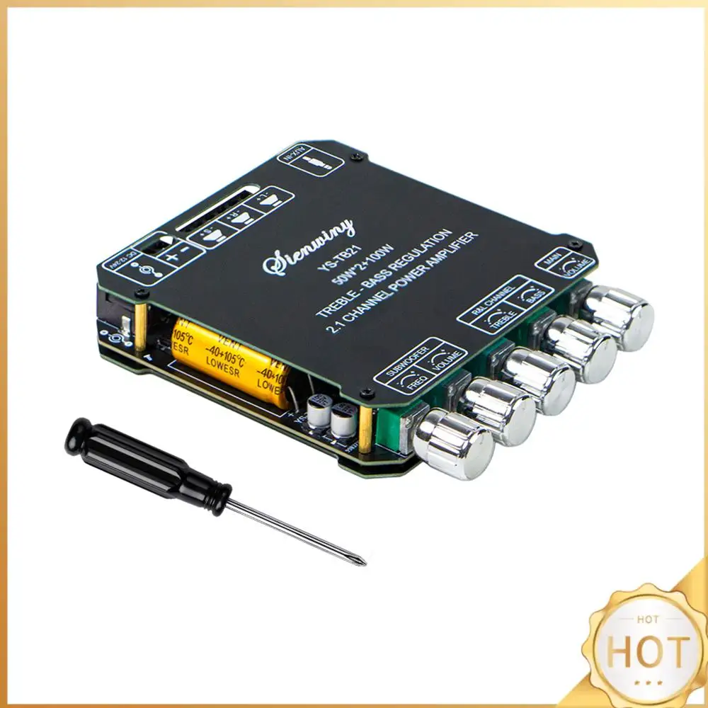 

2.1 Channel Amplifier Board 50Wx2+100W Treble & Bass Control Stereo Audio Amp Module for Reliable Precision Stable Performance
