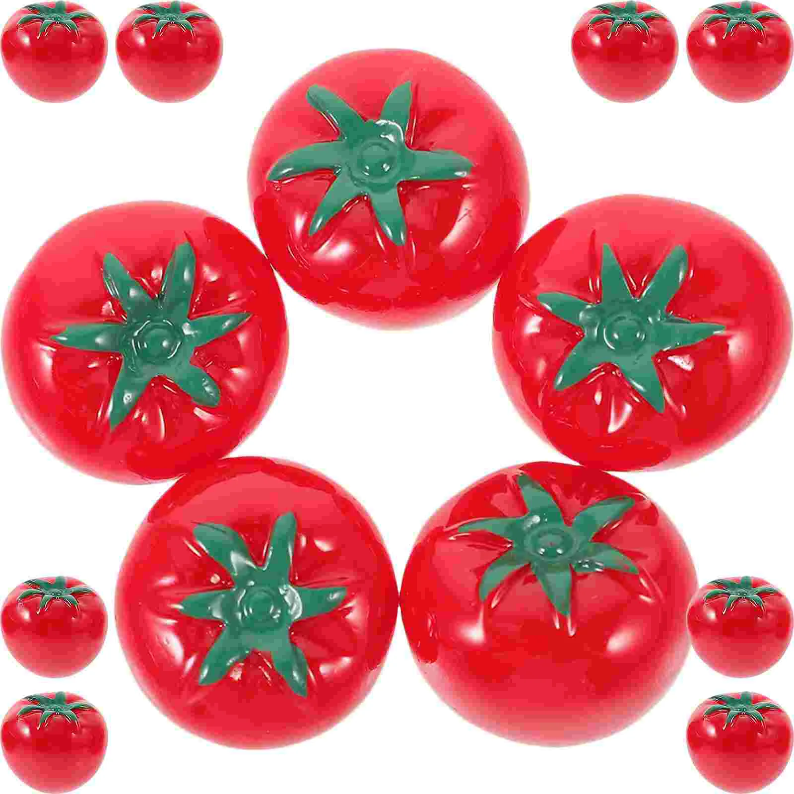 

20 Pcs Miniature Tomatoes Fruit Desktop Decor Photo Prop Layout Scene Props Accessories Artificial Fake Fruits