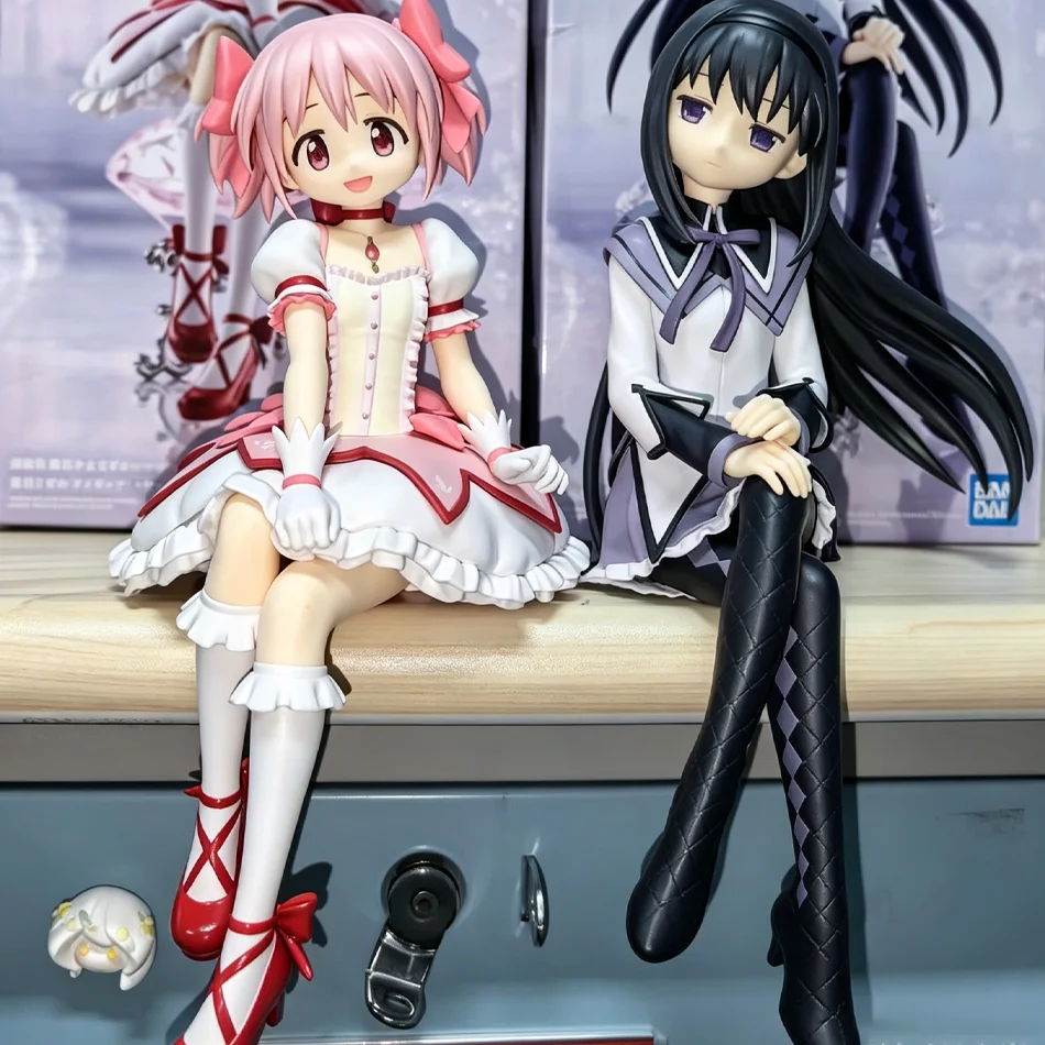 Puella Magi Madoka Magica Sitting Figure Set  Madoka Kaname & Homura Akemi Anime Desktop Ornaments