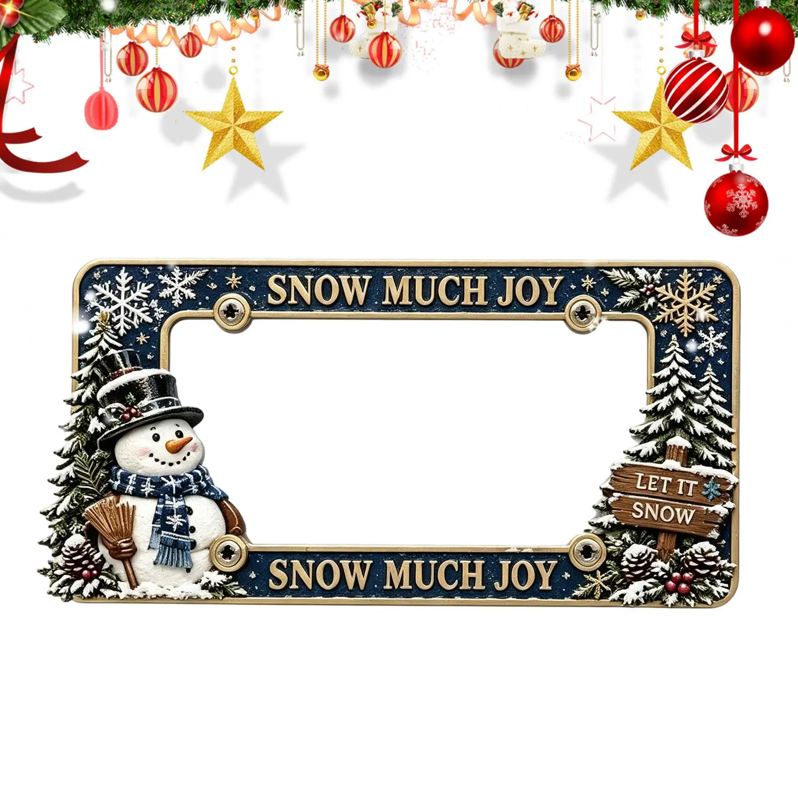 Motorcycle Plate Frame Christmas Motorbike Tag Parts Motorbike Tag Cover Holder For Riders Collectors Modifiers Women Men Daily