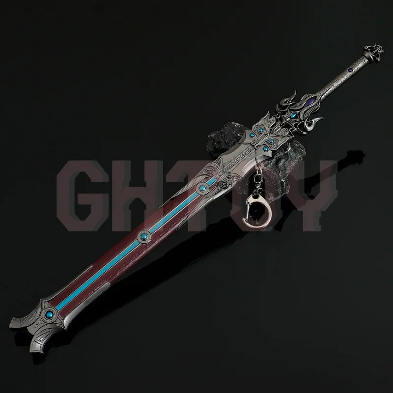 28 センチメートル中国アニメ周辺秦 Mu ガード剣すべての金属工芸品武器モデル近接ナイフ屋外刀飾りおもちゃギフト