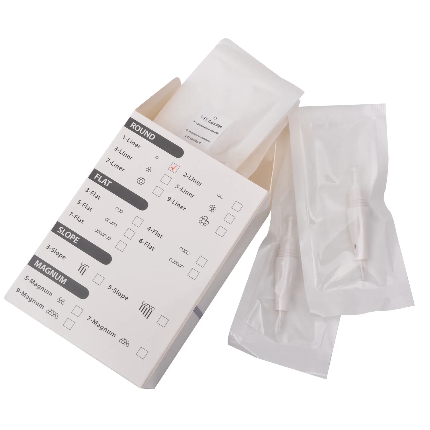 CHUSE 5RL Macchina per tatuaggi sterilizzata monouso Punta dell'ago per trucco permanente per C5 C5T Kit macchina per eyeliner per labbra sopracciglio 10 pezzi