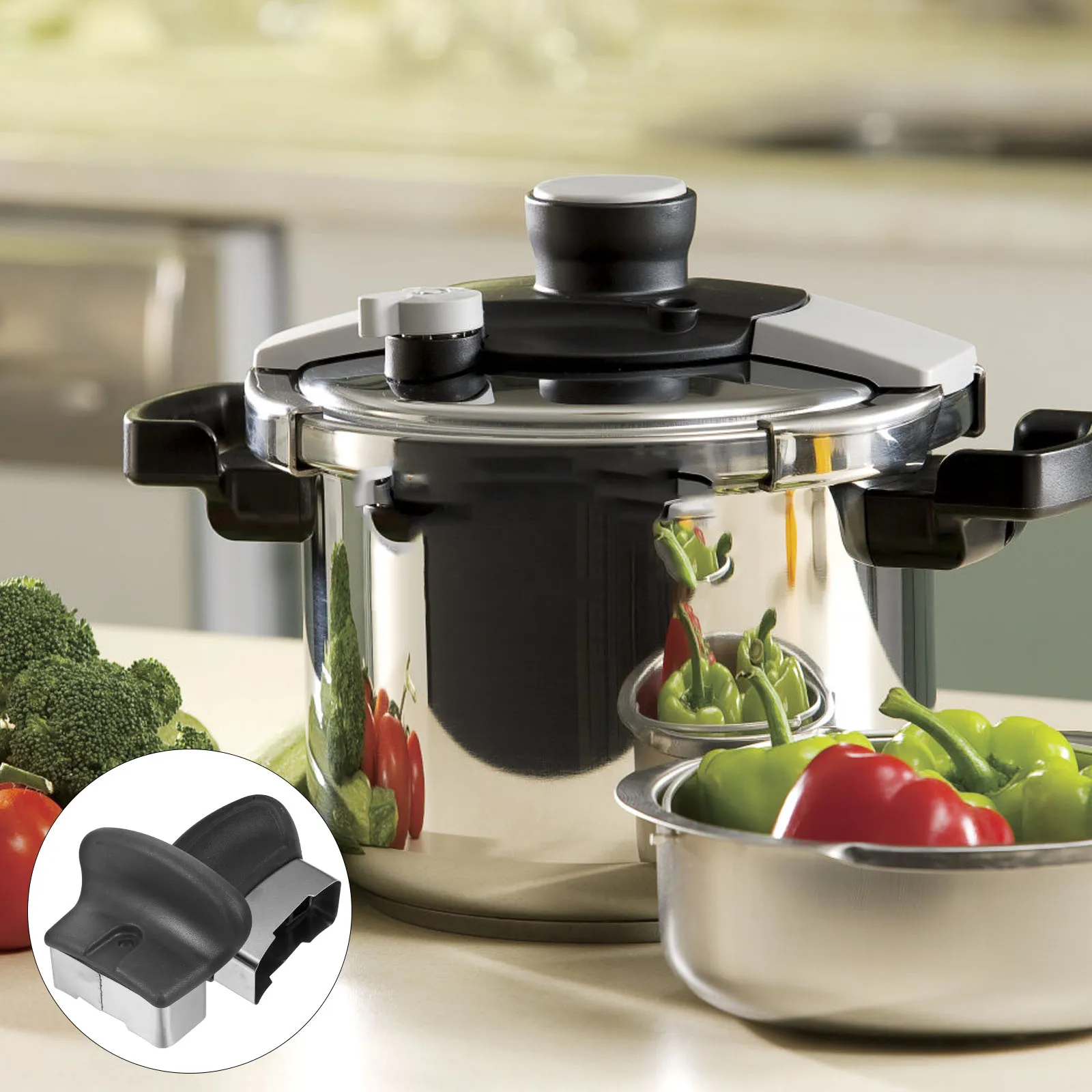 

2Pcs Heat-Resistant Pot Side Handle Fine Workmanship Easy Install Pan Side Handle Replacement for Cookware Wok Pot Kitchen