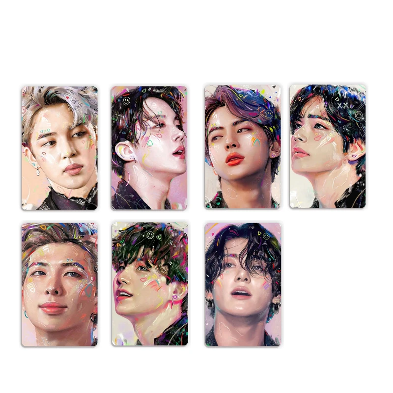 【P001】7 stks/partij Photocards KPOP Lucky Photo Card LOMO - Pop Star Boy Group Leden Album Jongens Postkaart Fans Geschenken Collectie