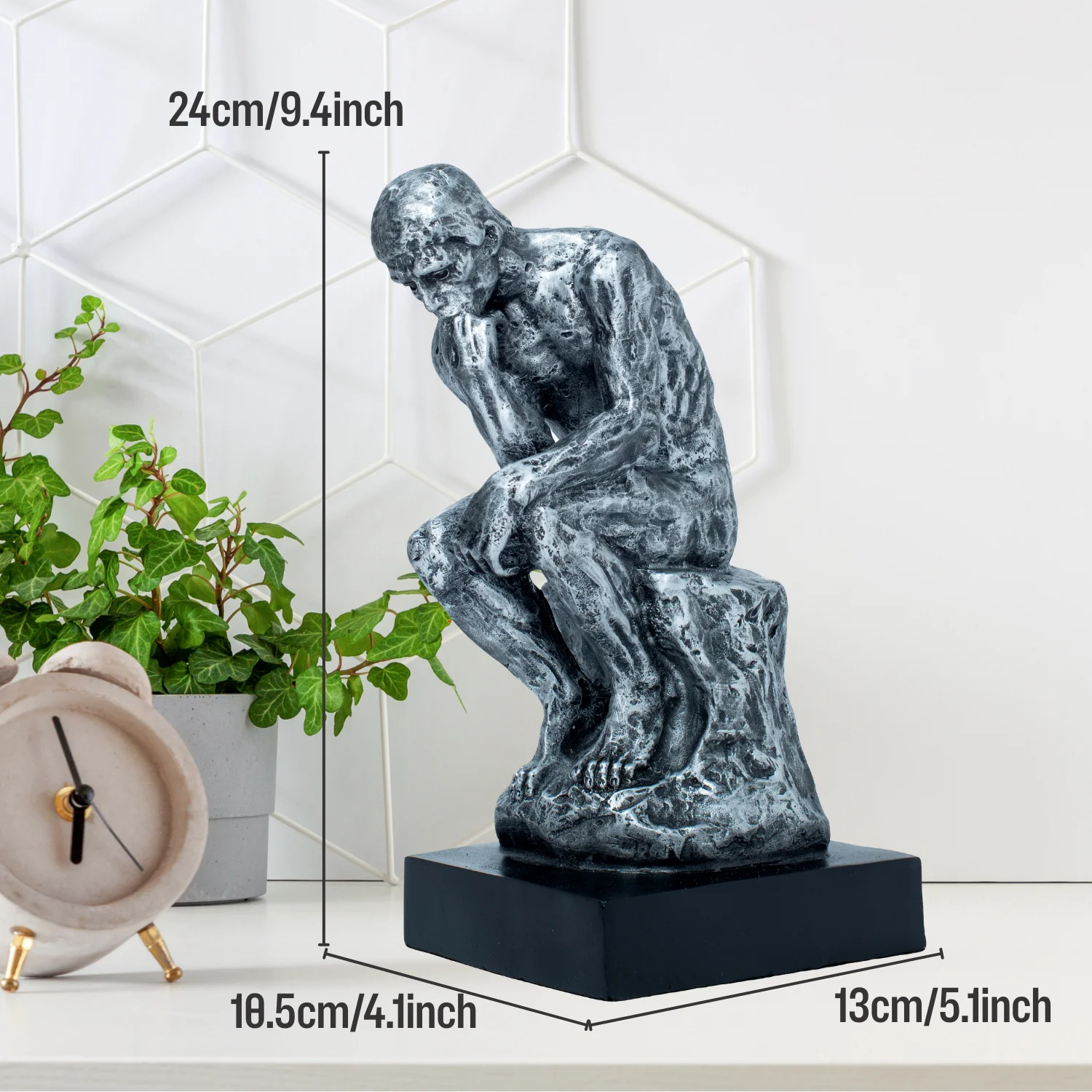 المفكر تمثال برونزي الشهير البرونزية التفكير رجل النحت الكلاسيكية البرونزية رودين نسخة الحرف للهدايا الديكور المنزلي