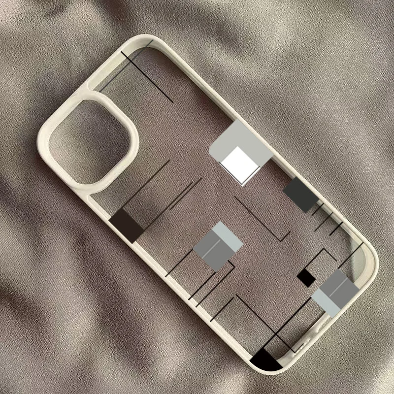 Lrregular Lines Case For iPhone 17 16 Pro 17Air 15 14 13 16 12 11 Pro Max 16 Plus Creative Geometry Shockproof Clear Phone Cover