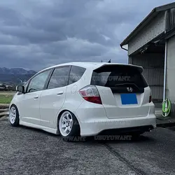 For Honda Jazz Fit Spoiler High Quality ABS Material Car Rear Wing Primer Color Rear Spoiler For Honda Fit Spoiler 2008-2013