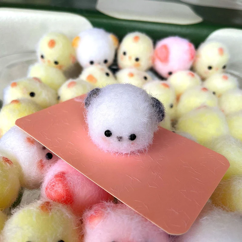 1pc Kawaii Sticky Squishy Mini Chick Pig Dog Stress Relief Cute Animal Relief Squeeze Silicone Pinch Toy Keychain Bag Pendant