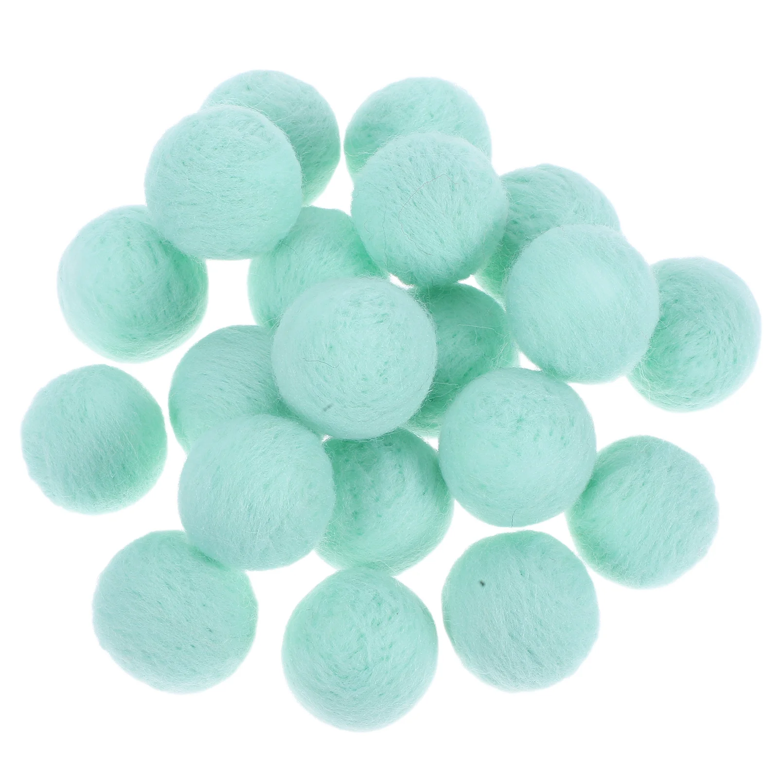 

20 Pcs Handmade Felt Beads Soft Decorations for Wreaths DIY Crafts Fuzzy Pompoms Balls Projects Pom Balls Craft Supplies