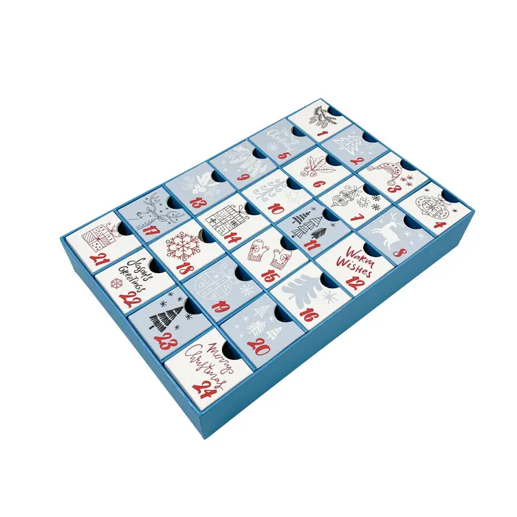 Customized queryRTS Factory Wholesale Coated Paper Foil Stamped Design Ribbon Recycled Materials Matte for Christmas Advent Cale