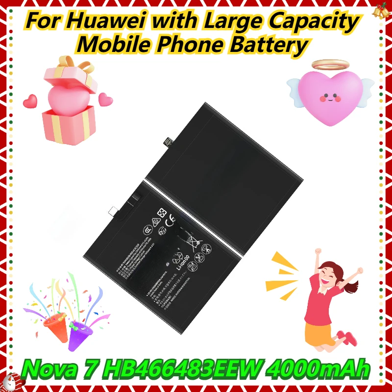 

4000mAh For Huawei Nova 7 Mobile Phone Battery HB466483EEW with Large Capacity