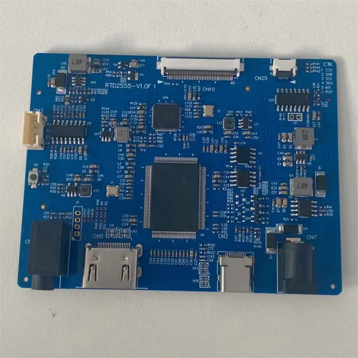 a94z-rtd2555-v10-lcdワンラインディスプレイドライバーボードは静電容量式タッチとオーディオインターフェース、usbワンケーブルをサポートします