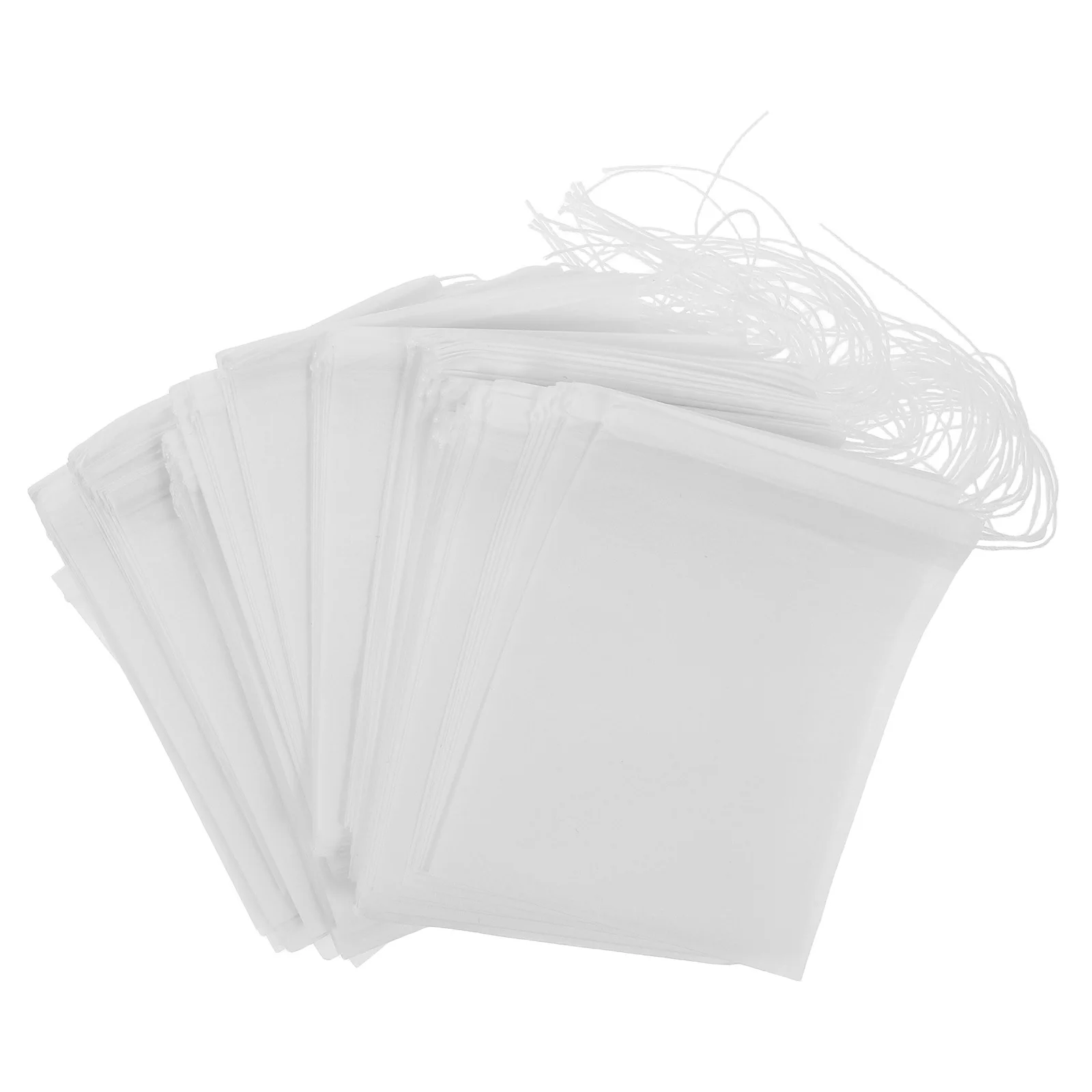 

300Pcs Disposable Tea Filter Bags Drawstring Nonwoven Fabric Steeping Bags for Loose Leaf Tea Coffee Disposable Infuser