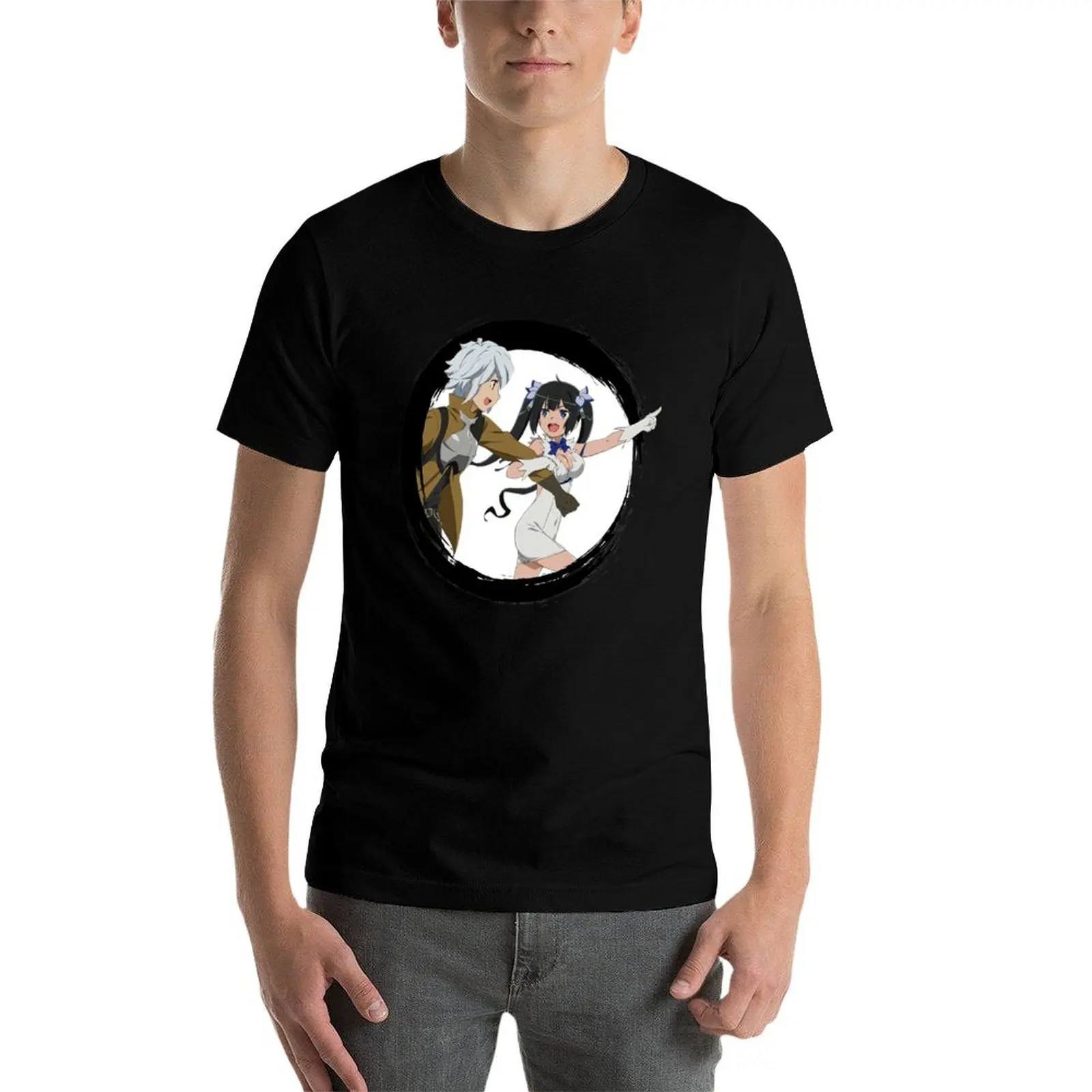 

Bell and Hestia, Danmachi, is it wrong to try to pick up girls in a dungeon T-Shirt man t shirts cotton T-Shirt