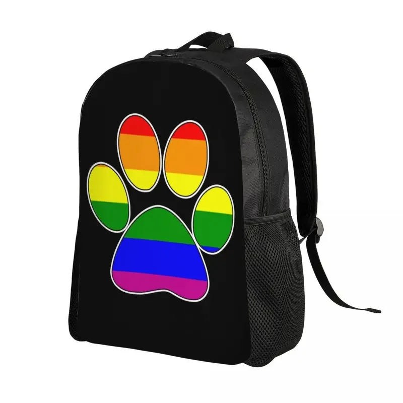 Mochila de viaje LGBT Pride Gay Paw para hombres y mujeres, bolsa de libros para computadora escolar, bolsas de día para estudiantes universitarios