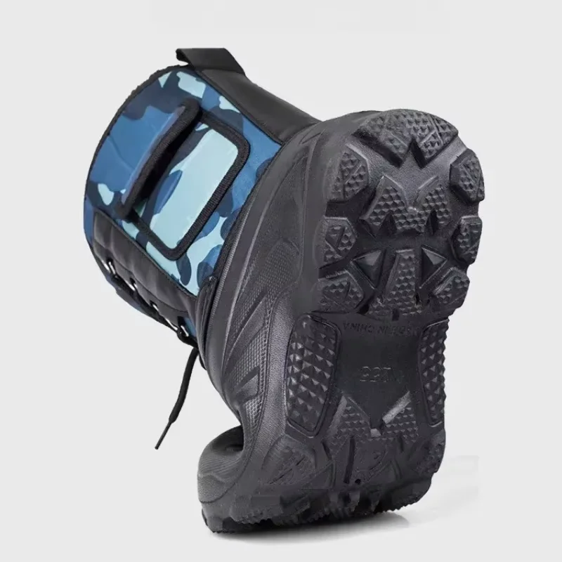 Zapatillas de deporte impermeables de invierno para hombre, botas de nieve para exteriores 2025, botas de senderismo antideslizantes de pesca cálidas y gruesas para hombre de talla grande 46