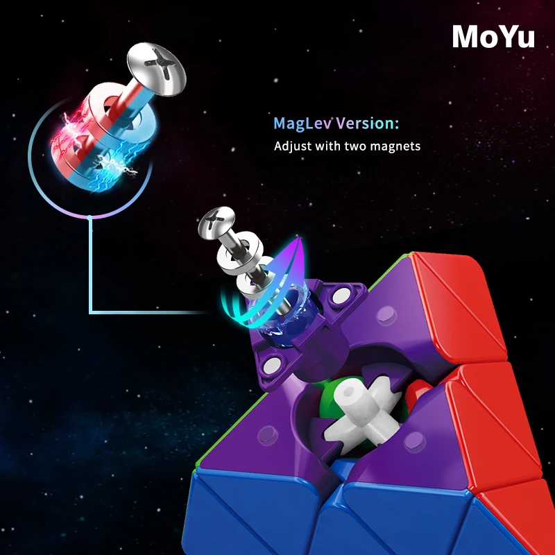Moyu Rs 3X3X3 Maglev Piramide Speciale Kubus Professionele Magnetische Speed Puzzel 3X3 Pyraminx Kinderen fidget Speelgoed Magneet Magico Cubo