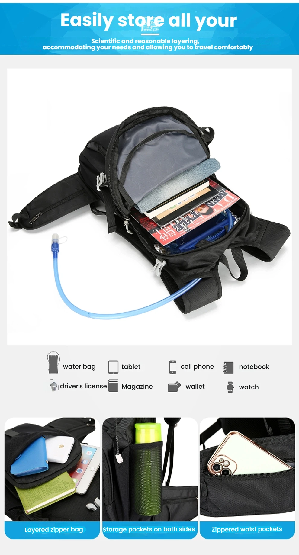 20L Fahrrad Radfahren Rucksack Outdoor Sport Reisen Trekking Wandern Rucksack Wasser Tasche Rucksack Blase Pack Trink Rucksack