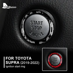 Real Soft Carbon Fiber For Toyota Supra GR A90 A91 MK5 2019 2020 2021 2022 2023 2024 2025 Start Stop Car Engine Ring Sticker