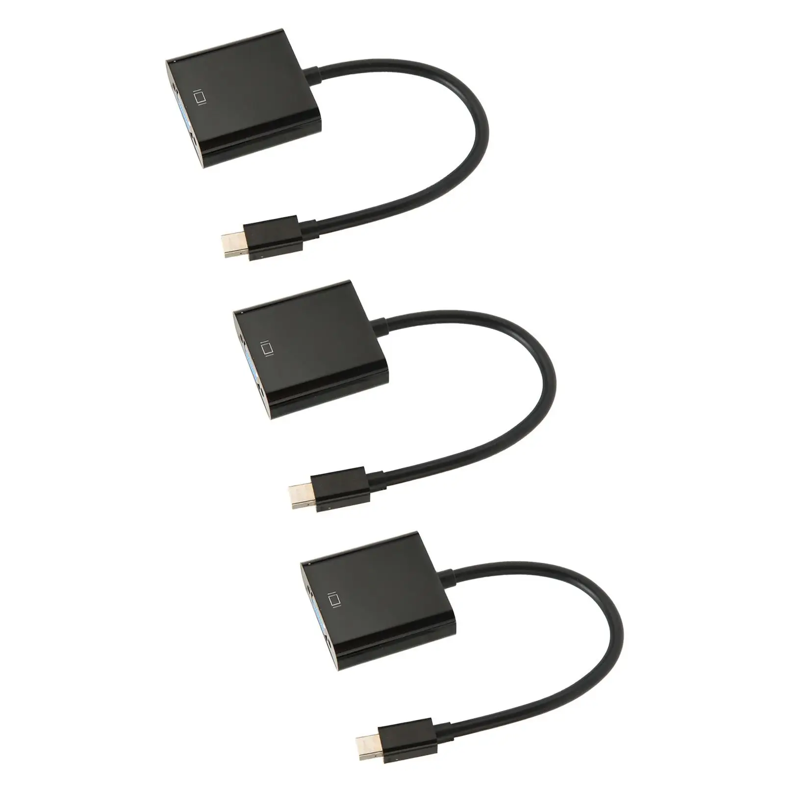 3PCS Mini DisplayPort to VGA Adapter 1900x1200@60Hz - Stable Plug and Play for pc