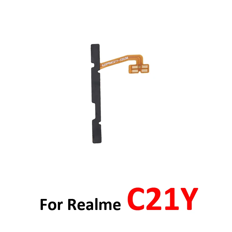For Realme C21Y Phone New Housing Power Volume Button On Off Switch Key Internal Flex Cable Replacement Parts Black Blue image 4