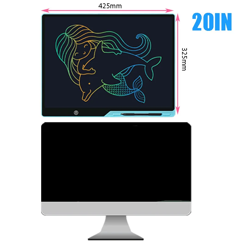 16/20 inch Graphics Tablet Digital Graphic Tablet Drawing Tablet LCD Writing Tablet Drawing Multi Board Writing Pad Children Toy