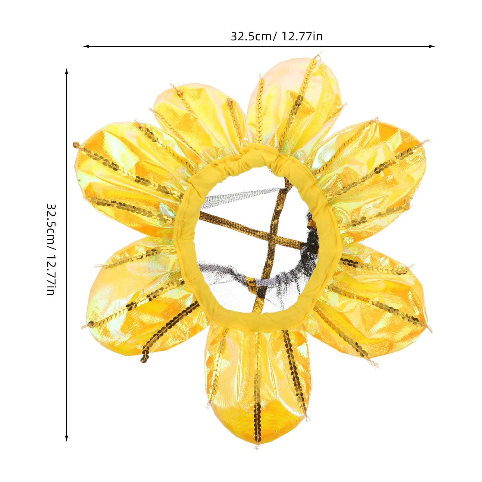 Kids Sunflower Headpiece Cute Yellow Flower Hat Fun Sunflower Headgear Kindergarten Performance Birthday Party Dance Holiday