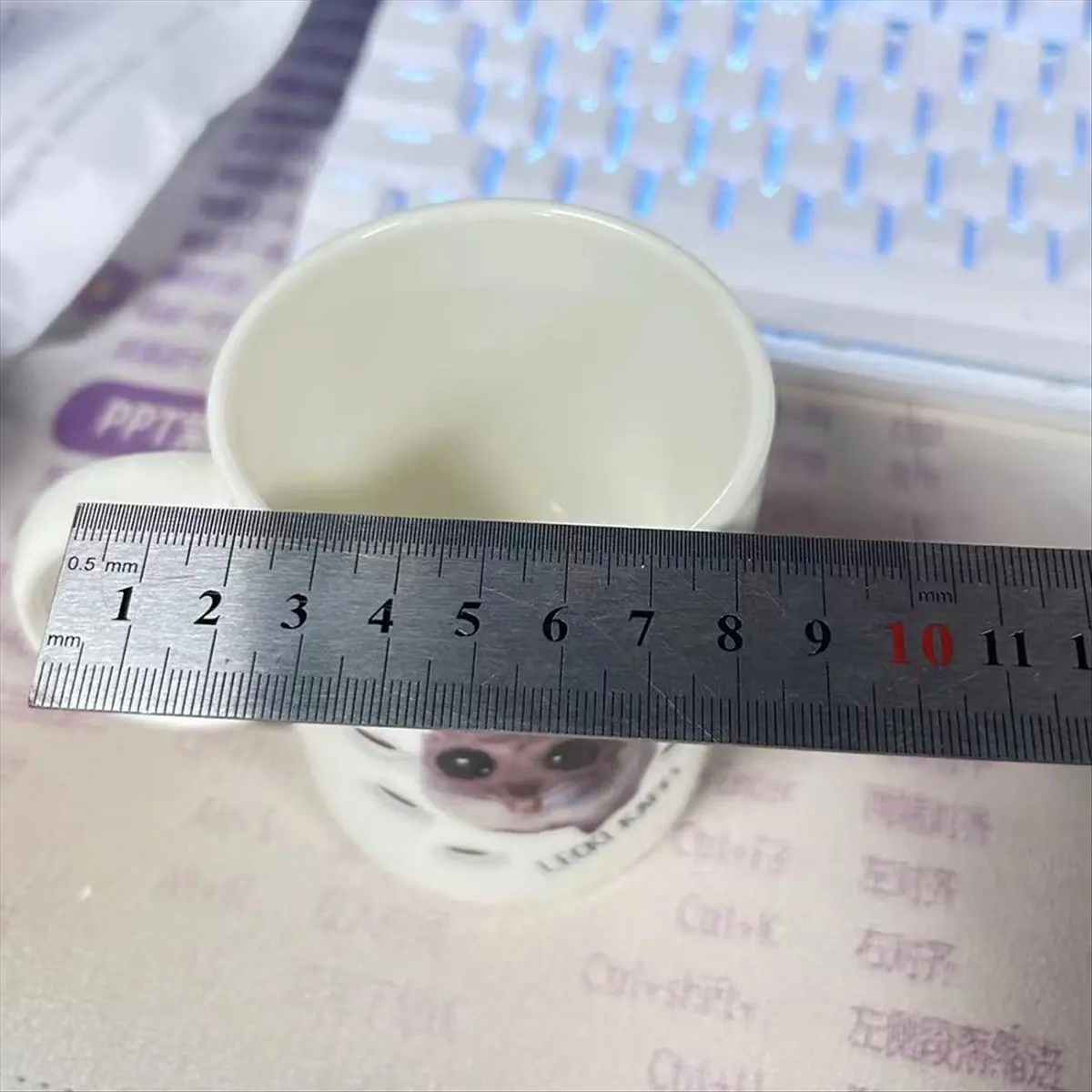 AT16 Hamster Mug Sad Hamster Meme Hamster Mug Printed Mugs with Sad Hamster Meme Cuttie Mug Good Morning Little Girl