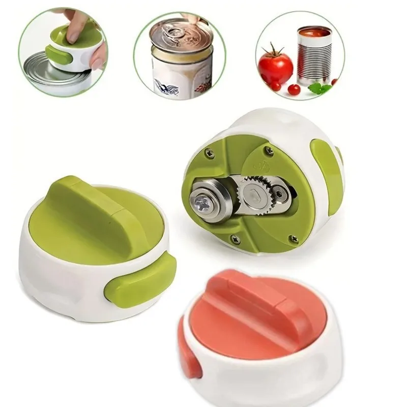 New Effortless Manual Can Opener Beer Can-Do Compact Mini Can Opener Kitchen Gadgets Tool Easy Twist Release Safety Open Jar