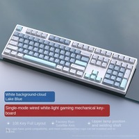 HJS H108 Mechanical Keyboard 108 keys PBT Keycaps Wired TYPE-C Single Mode Keyboard Gaming Keyboard Russian/Korean VS RK918