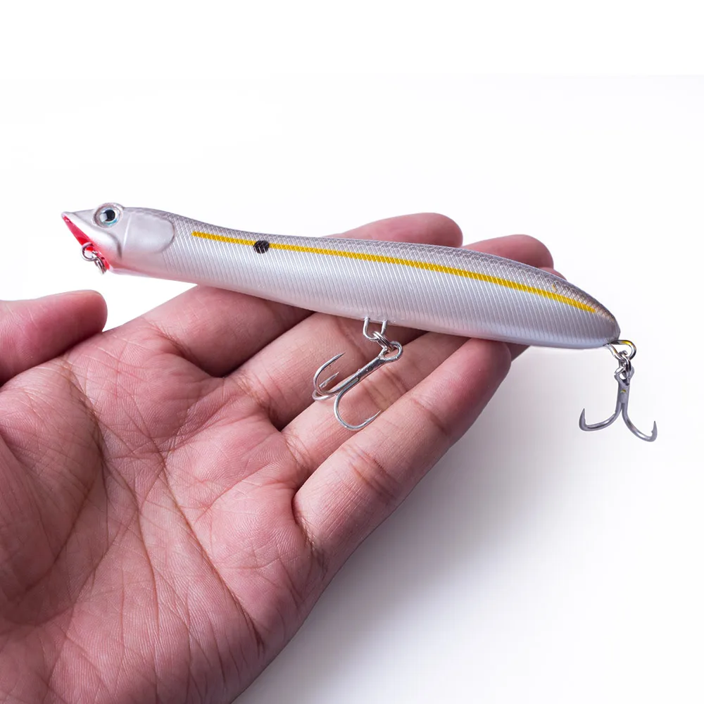 120mm/18g Topwater Pencil Popper Floating Fishing Lure Snakehead Wobblers Tackle Baits Minnow For Snapper Flounder Bass Chub