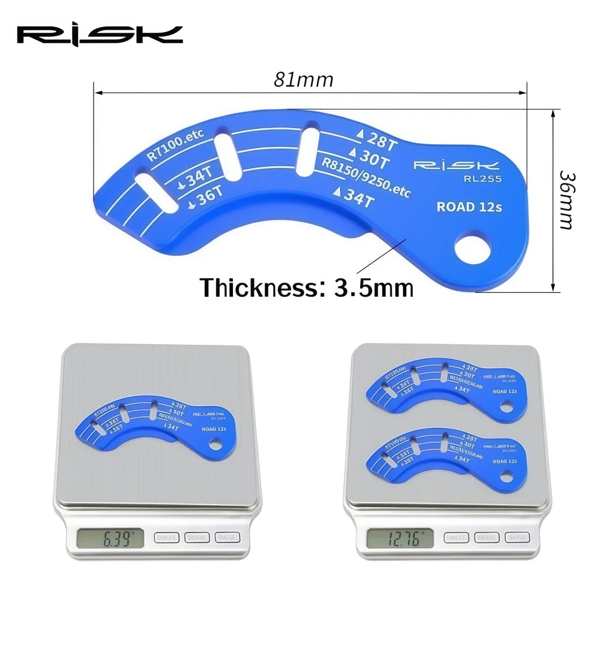 RISK RL255 12-Gang elektronisches Schaltwerk-B-Tension-Werkzeug für SHIMANO Di2 (R7100/R7150/RX820/R8150/R9250) – Kassettenmessgerät – Detail 2