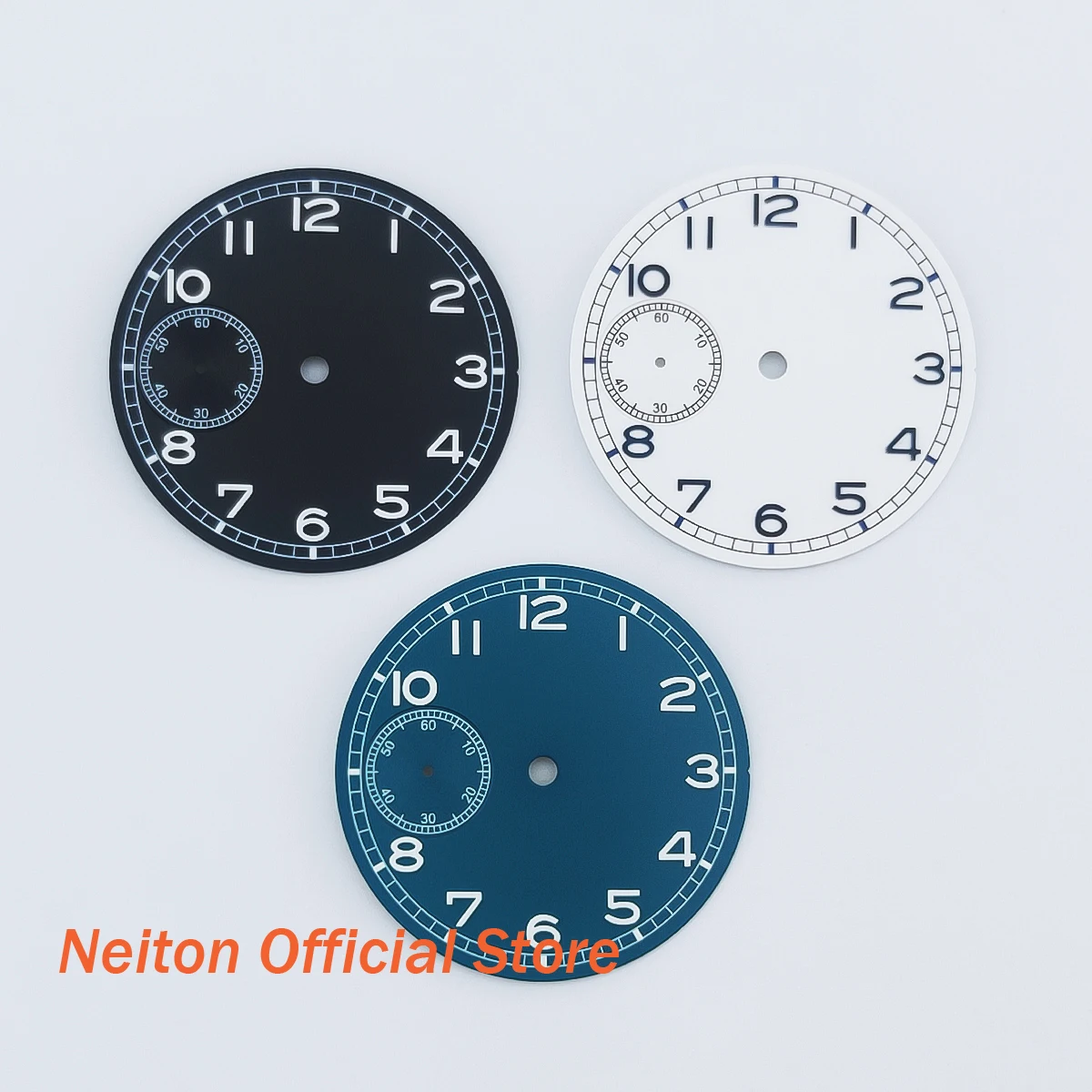 NEITON 37mm Sterile Dial Black Blue White Watch Dial fit ETA 6497 Seagull ST3600 Hangzhou 9300 movement