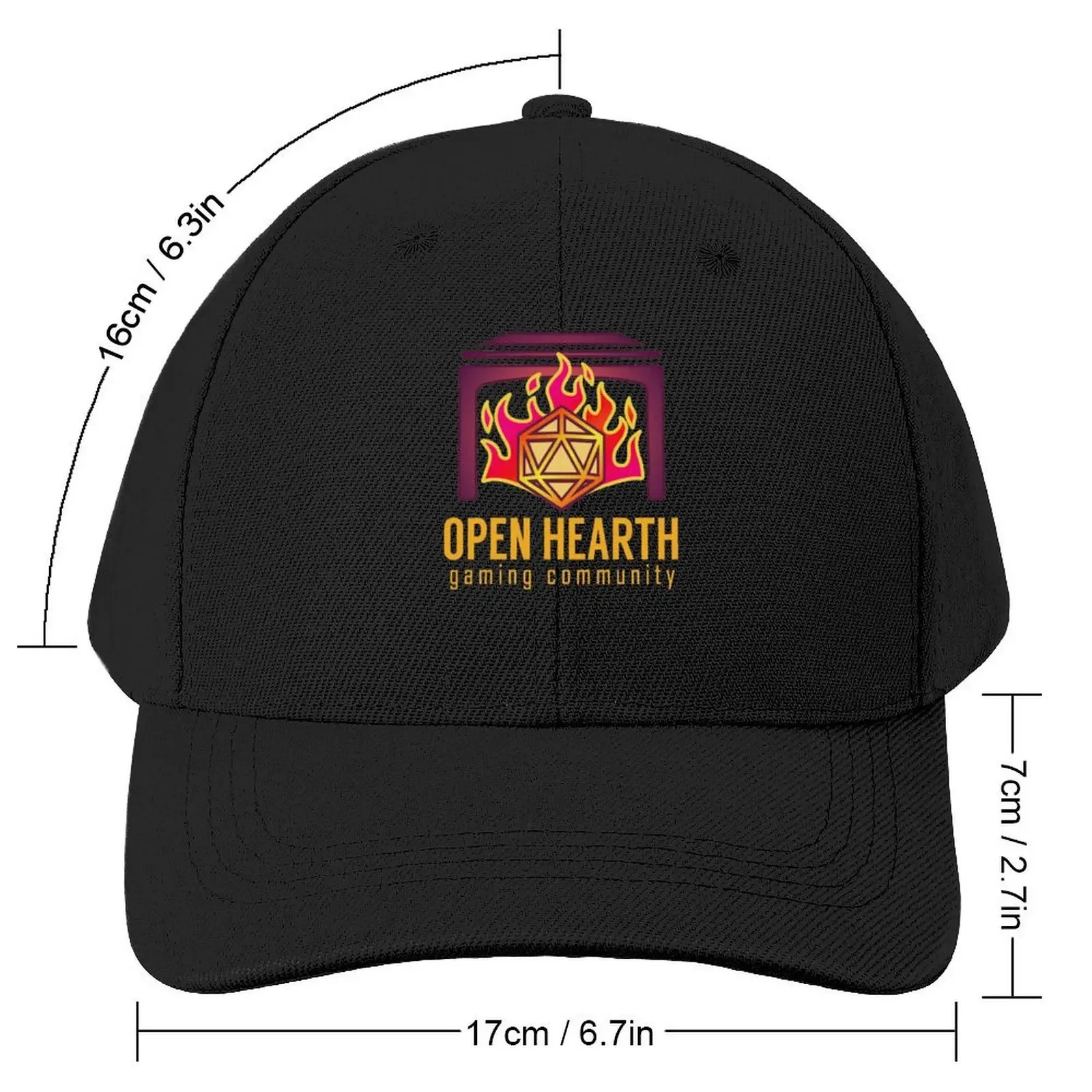 Open Hearth Logo (Dark Mode) Baseball Cap hard hat Sun Cap Anime Hat Women's Hats 2025 Men's