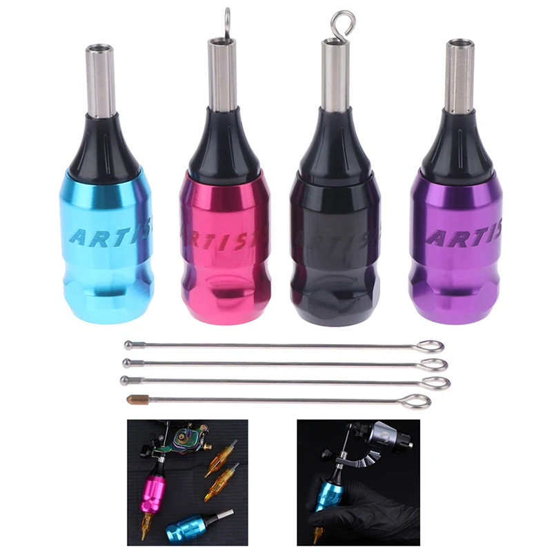 Colors Aluminum Alloy Tattoo Machine Handle With Back Stem 28mm Tattoo Handle Grip Tube Kit