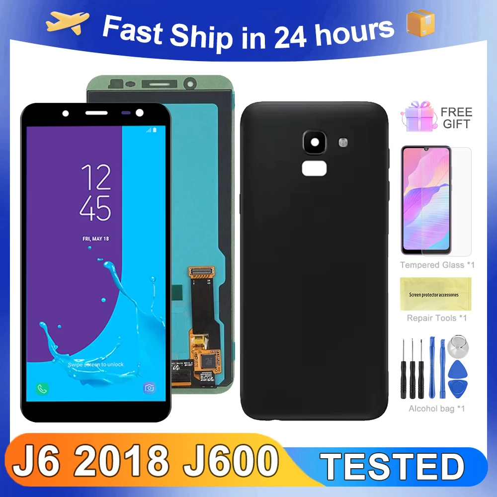 

OEM J6 2018 5,6 ''для Samsung протестировано для J600 J600F J600G J600L ЖК-дисплей сенсорный экран планшета в сборе Замена