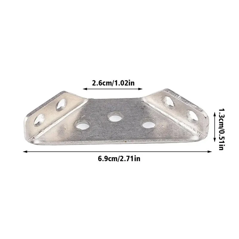 Connecteur d'angle de meuble en acier inoxydable, fixation universelle, support triangulaire, petit code d'angle, 10 pièces