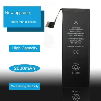 Baterie XDOU pro iPhone SE 2016 iPhoneSE 2000mAh, příslušenství pro telefon, sada nástrojů pro opravu zdarma, nálepka, náhradní baterie 10 nejlepší prodej Originální baterie pro iPhone SE 2016 - №3
