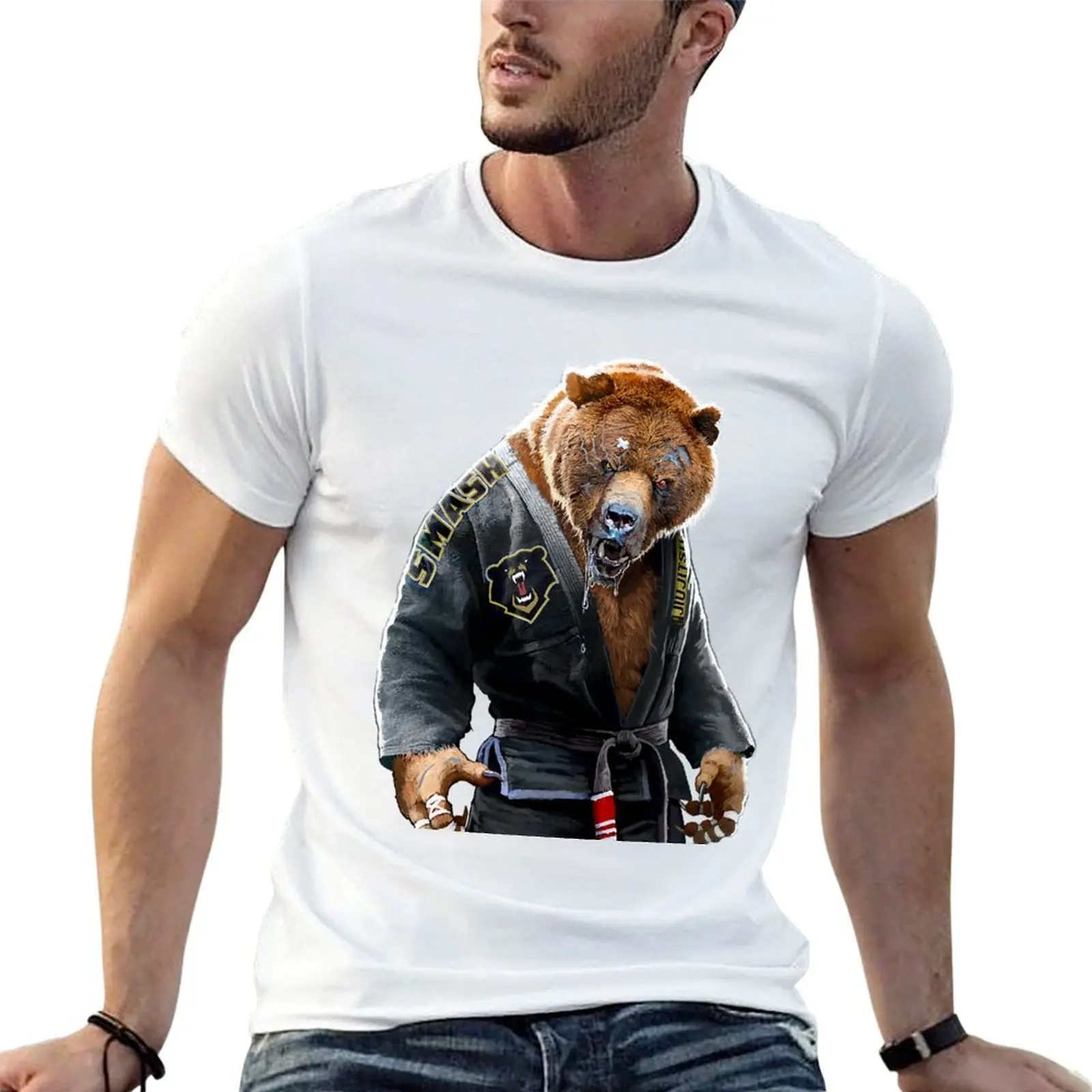 Grizzly Jiu Jitsu - Bear Jiu Jitsu T-Shirt customizeds funny gifts shirts men