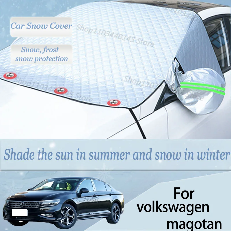 

For volkswagen magotan car Snow Windscreen, Snow, Frost, Dust and UV Visor, Winter car clothing, thick magnetic