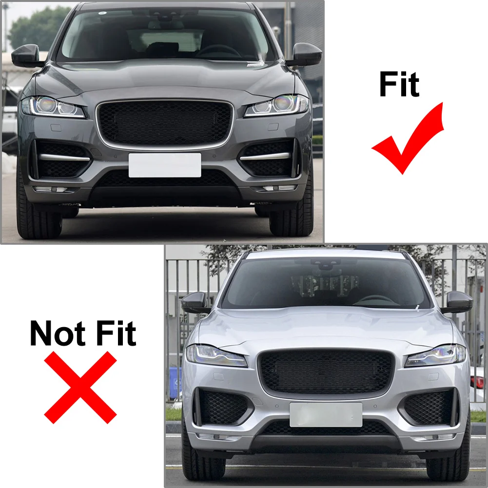 Matte Black Car Fog Lights Fog Lamp Molding Frame Bezel Cover For Jaguar F-Pace R Sport 2016 2017 2018 2019 2020