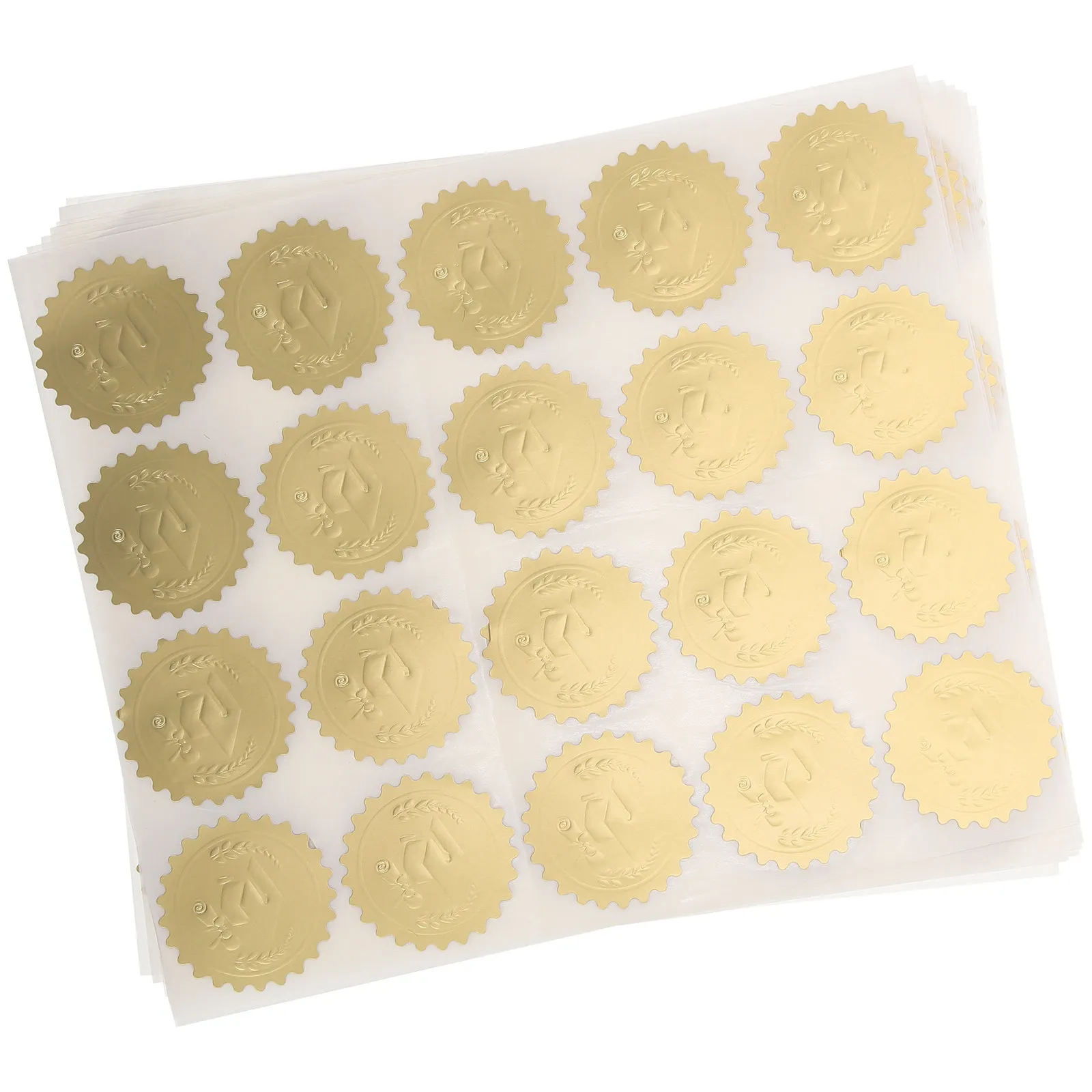 

10 Sheets Graduation Stickers Gold Foil Self Adhesive Sealing Stickers for Gift Wrapping Envelope Scrapbooking Decor