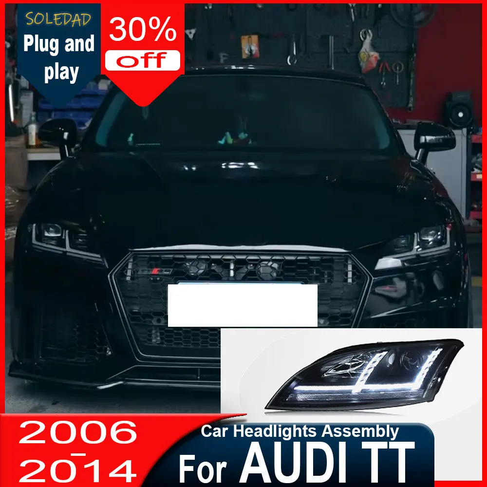 

LED Headlight For Audi TT 2006-2012 Car Headlight Assembly LED Lights DRL Signal Plug And Play Daytime Running Plug and play