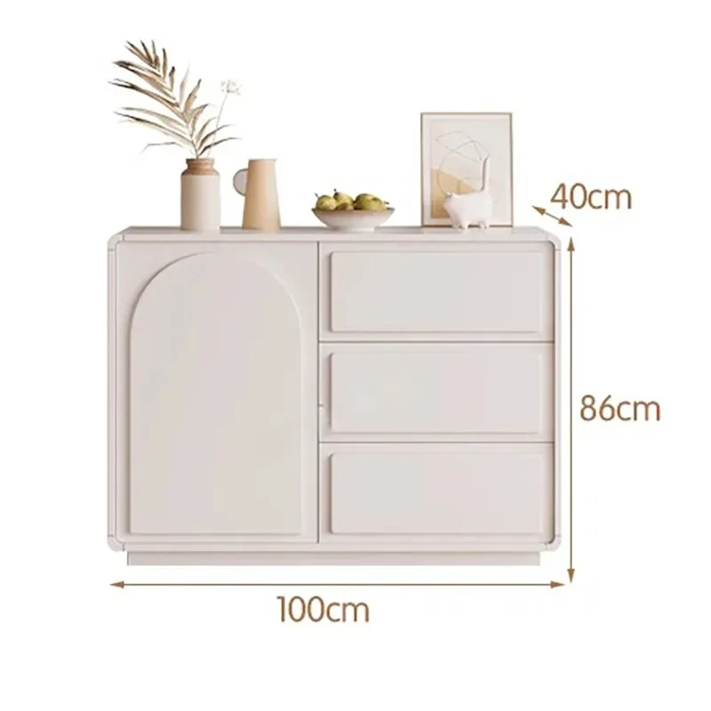 French Minimalist Living Room Cabinets Trendy White Simplicity Drawers Storage Cabinet Sideboard Kitchen Vitrinas Home Furniture