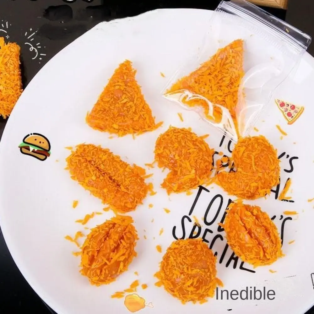 Safe Bread Crumbs Fried Food Pinch Flexible Slow Rebound Squeeze Hamburger Pizza Mini Cute Food Pinch