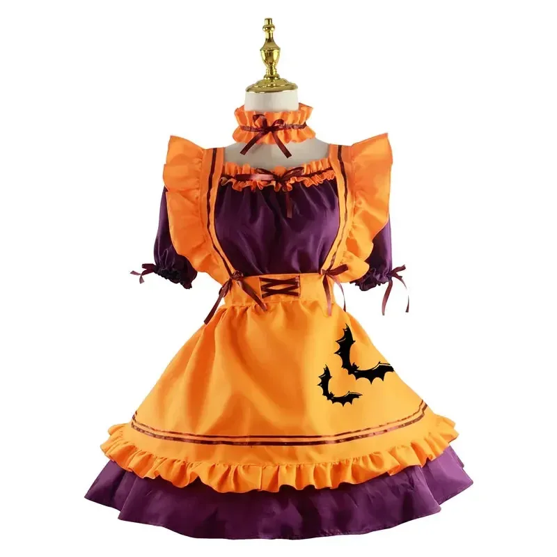 

Lolita Cosplay Restaurant Maid Anime Women Embroidery Halloween Party Dress Costume hh:5