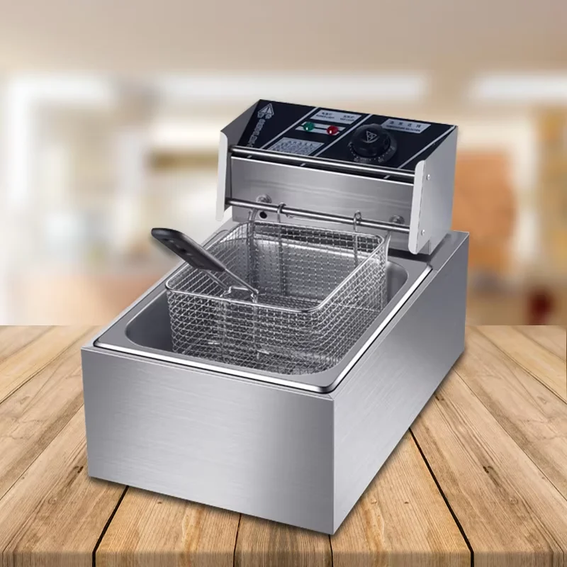 Electric Fryer 6L French Fries Pot Fryer Mom Small Kitchen Modern Commercial Pressure Refrigerator Kitchen Equipment