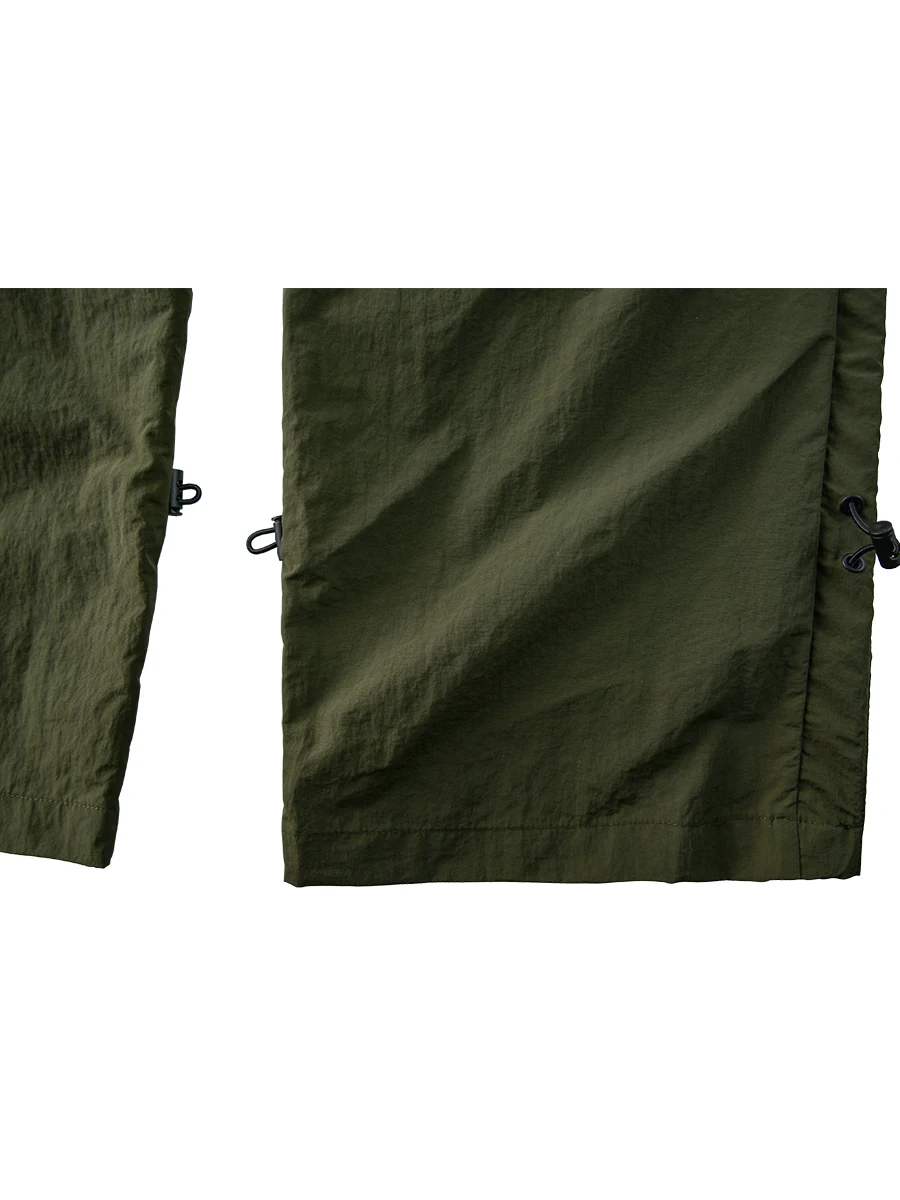 سراويل فضفاضة مناسبة للرجال مع خصر مرن وأدوات متعددة، سراويل عمل طويلة كاجوال شبابية لموسم الصيف