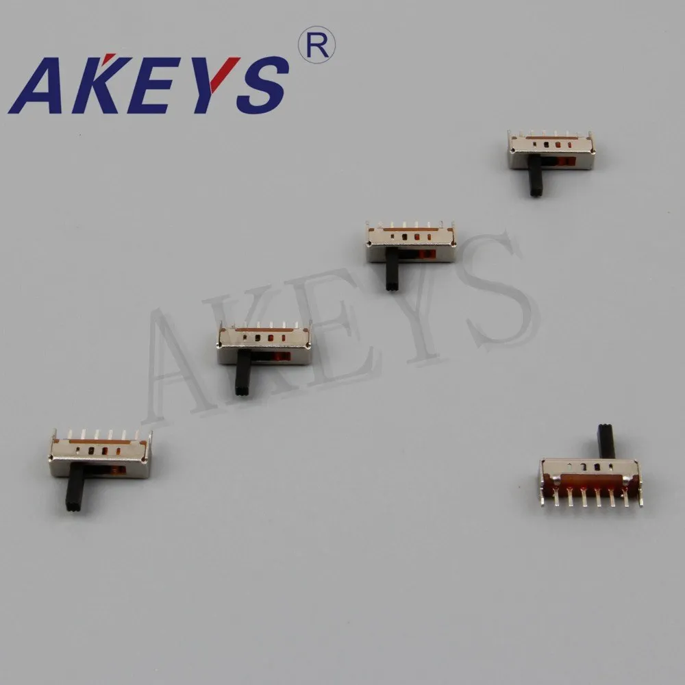 20PCS SS-14D01 (1P4T) Single Row 6-Pin 4-Position Vertical Straight Insertion Toggle Switch With Ball Bearings